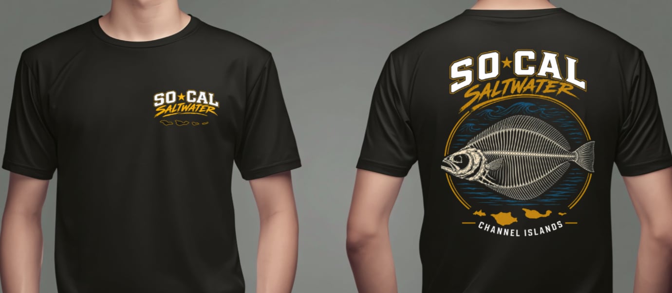 California Halibut Skeleton Tee – Black