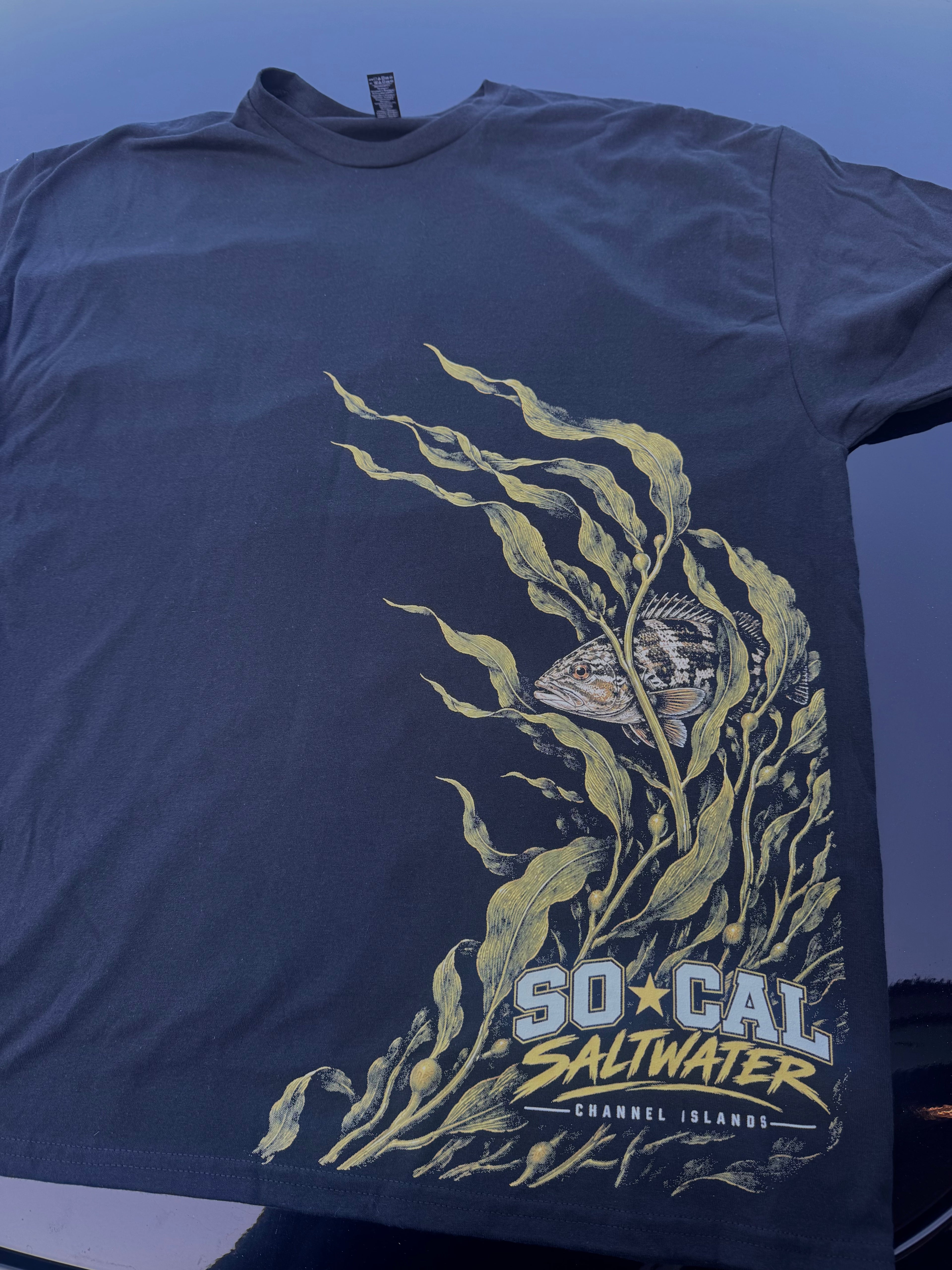 Calico in the Kelp – SoCal Saltwater Tee