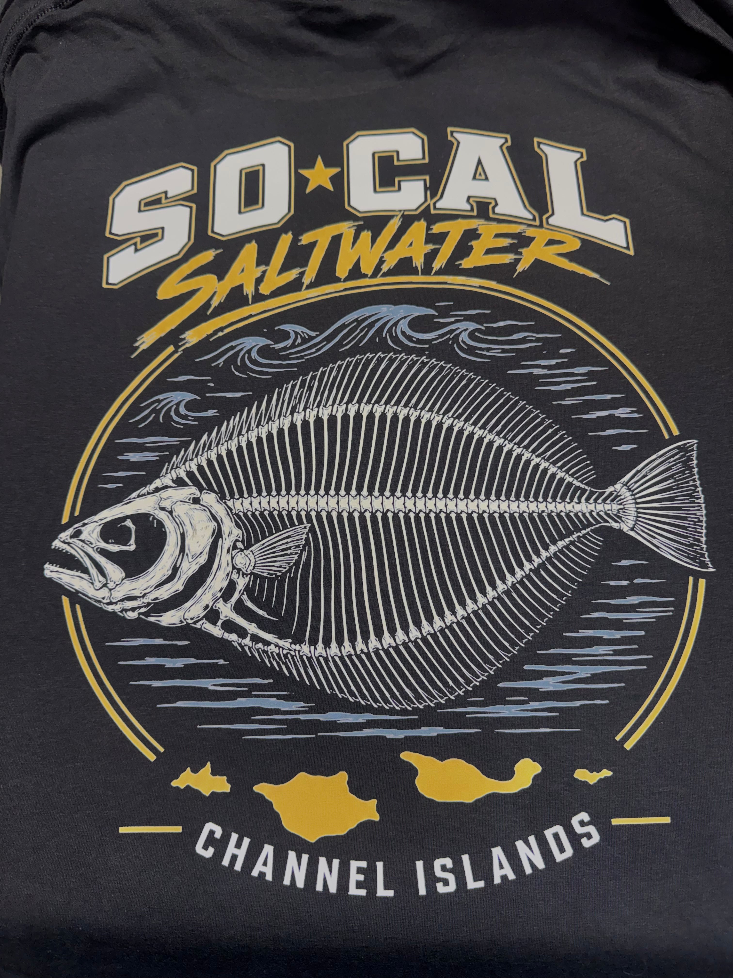California Halibut Skeleton Tee – Black