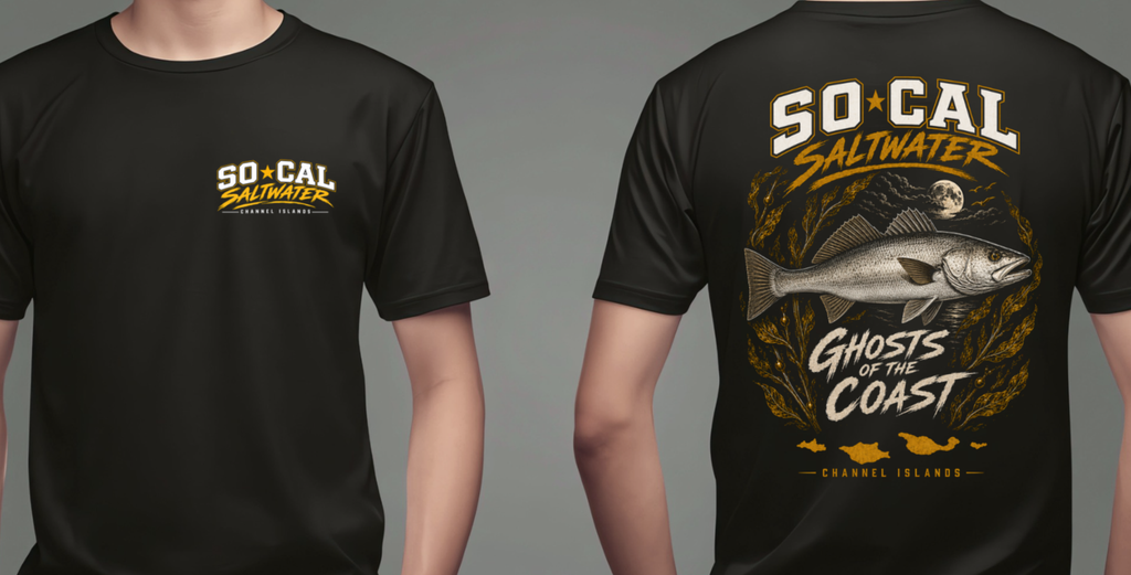 Ghosts of the Coast White Seabass Tee – Black