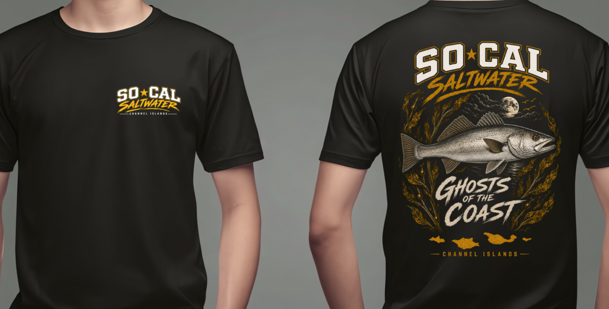 Ghosts of the Coast White Seabass Tee – Black