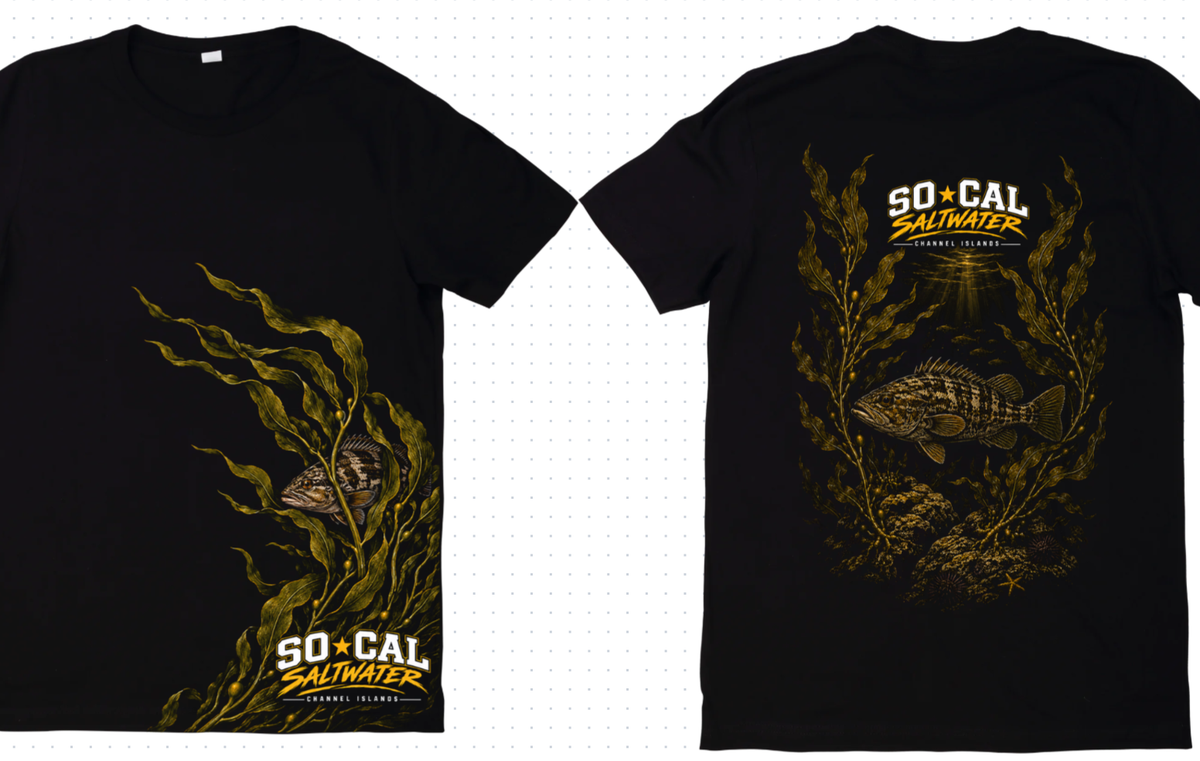 Calico in the Kelp – SoCal Saltwater Tee