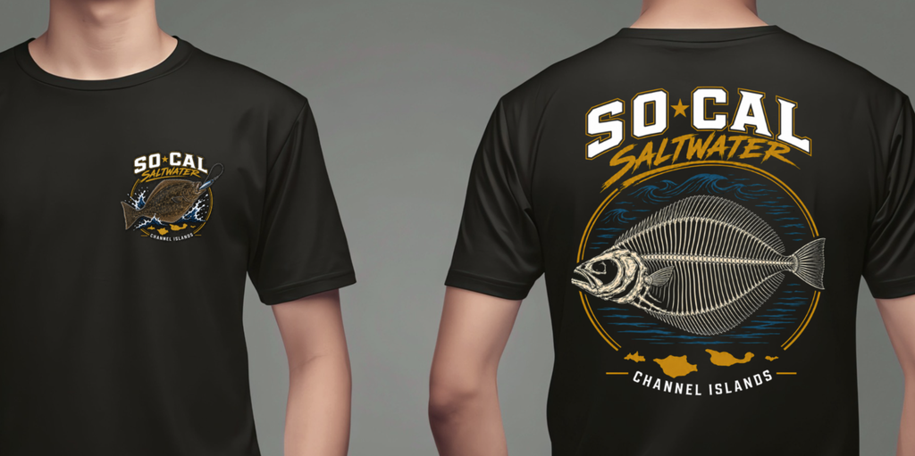 California Halibut Skeleton Tee – Black